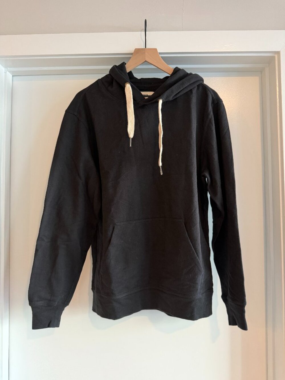 Buck Mason Hoodie Brushed Loopback Sweatshirt Black Sz Medium BLACK